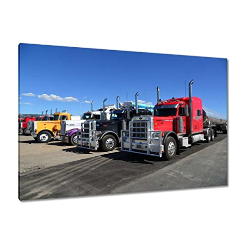 Tableau American Trucks toile 120x80cm pour transformer un mur blanc vide
