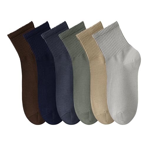 Image of MAGIARTE Womens Mini Crew Socks Pure Cotton 6-Pack | Athletic,Casual,Seamless Toe,Moisture Wicking,Combed Cotton, Anti-pilling Cotton,Gift box packaging,Stretch-to-fit design