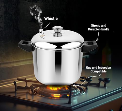 Image of VARCHAS Stainless Steel Idli Cooker with 6 Plates and Lid | 24 Idlis | Idly Maker | Silver | Gas and Induction | Holder /Lifter