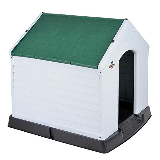 Confidence Pet Medium Waterproof Plastic Dog Kennel Outdoor House (Green)