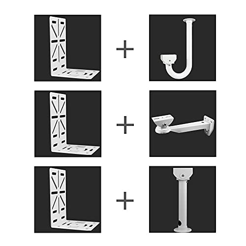 Compcctv L-Shape Dome Camera Bracket,Universal Wall Ceiling Mount Bracket For Security Cctv Hikvision Dome Camera, Cctv Security Ball Machine Camera Mount Bracket #TOP1