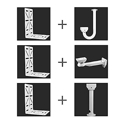 L-Shape Dome Camera Bracket,Universal Wall Ceiling Mount Bracket for Security CCTV Hikvision Dome Camera, CCTV Security Ball Machine Dome PTZ Camera Mount Bracket