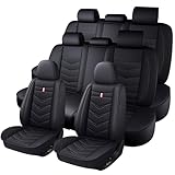 Top 10 Best Seat Covers for Nissan Pathfinder Reviewed 6 Axflong Car Seat Cover 7 Seats for Nissan Pathfinder 2000-2025, Durable Wear Resistant Waterproof Vehicle Cushion Cover, Breathable No Odor Premium Leather Vehicle Seat Covers.(Standard,Black)