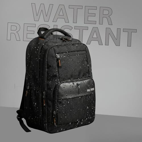 Image of Half Moon Apex 35L Spacious Laptop Backpack for Men & Women | Water Resistant College & Office Bag with AUX /Headphone Port | Tear-Resistant Tech Backpack (Fits Up to 15.6 Inch Laptop) (Black)