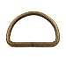 Generic Metal Bronze D Ring Buckle 1.5" Inside Diameter Loop Ring for Strap Keeper Pack of 15