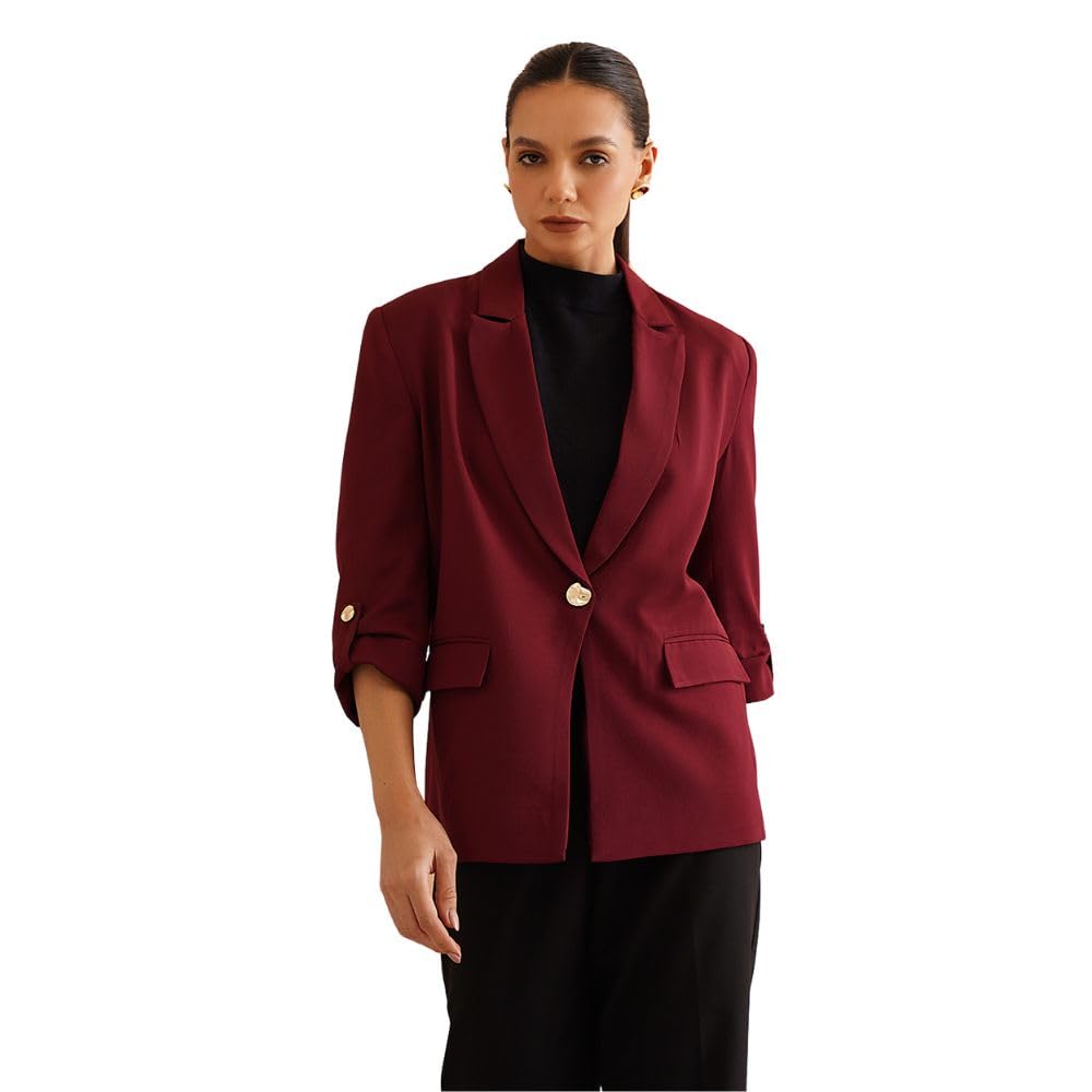 beatnik Womens Single Regular Breasted Blazer-picture-10