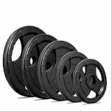 Bodymax Olympic 2' Cast Iron Tri-Grip Weight Plates (10, Kilograms)