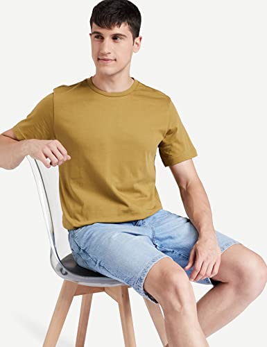 Image of Amazon Brand - Symbol Men's Solid Cotton T Shirt | Plain | Round Neck | Half Sleeve-Regular Fit | Combo Pack of 3 (Available in Plus Sizes)