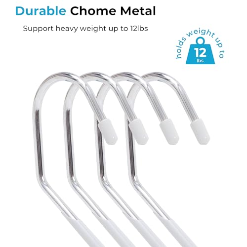 Suptinwear Open Ended Pants Hangers, Non Slip Metal Trouser Hangers with Rubber Coating, Space Saving Stainless Steel Jeans Hangers for Pants Slacks Closet Organization 20 Pack White by Suptinwear - Used condition - Image 3