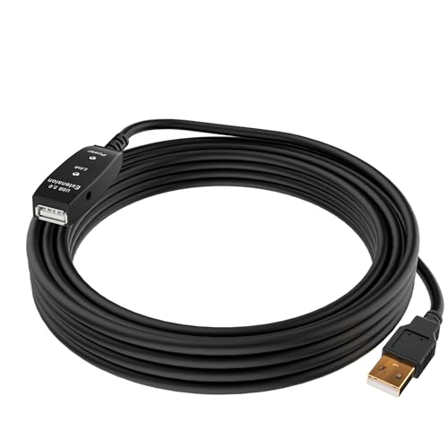 Mygatti USB 2.0 Aktiv Verlängerungskabel 10m,Typ A Stecker auf Buchse,Repeaterkabel,mit 1 Signalverâ€¦ – Miniatur
