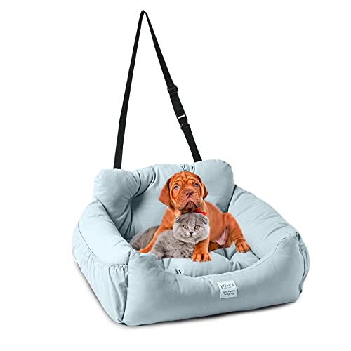 PETCUTE Asiento de Coche para Perros,Antideslizante Asiento Elevador de Perros con Correa de Seguridad con Clip y Bolsa de Almacenamiento,Desmontable y Lavable,Adecuado para Perros Pequeños y Medianos Cover