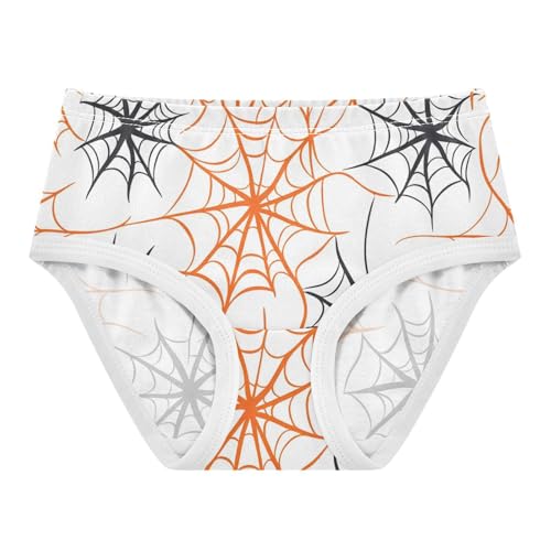 Cotton Toddler Girls Underwear Halloween Orange Cobwebs Panties for Girl Animals Underpants Briefs 2t