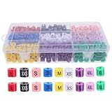 Cabilock 450 Stück Farbige Größenmarkierungen Aus Kunststoff Mit Aufbewahrungsbox Codierte Kleiderbügel Und Hosenständer Marker Für Bekleidungsverkauf Und Lagerung