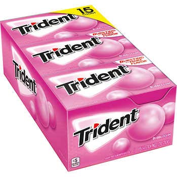Trident Gum, Bubblegum, 14 Piece, 15 Count by Trident [Foods]