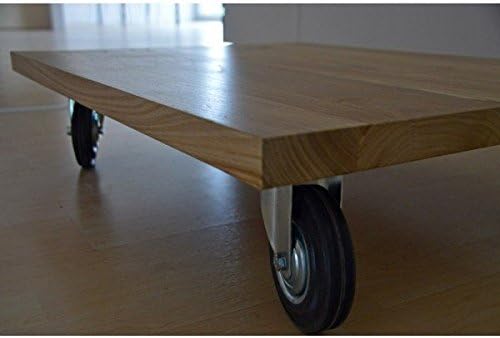 Furleo Cucine Coffee Table 001 Cst Table with Wheels Solid Wood Chestnut