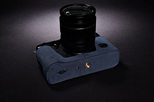 Étui en cuir bleu Fujifilm X-Pro2 pour la photographie de rue et voyage