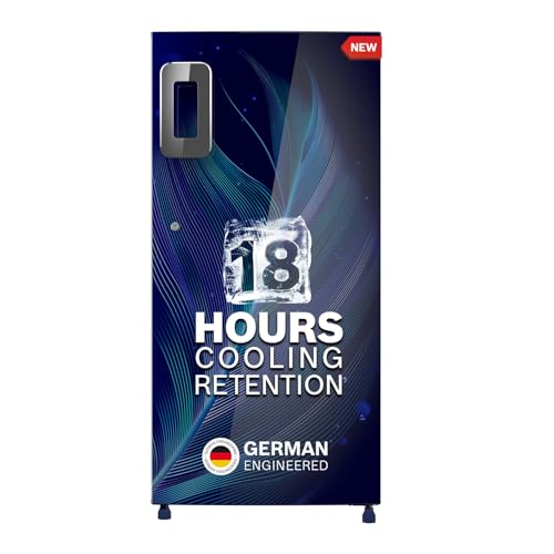 Bosch 207 L, 4 Star, Direct-Cool Single Door Refrigerator | 18 Hrs Cooling Retention | 2.5X Faster Cooling | Spacious Multi Box | Delicate Crisper for Soft Veggies (CST20B34NI, Feather Blue) view 1