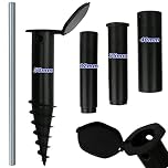 Jumua Washing Line Spike,Plastic Screw Rotary Washing Line Parasol Ground Spike 32mm 35mm 40mm 50mm Diameters for Flags, Activity Poles, Bird Feeders, and Rotary Airers