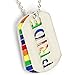GuoShuang TTKP 2Pc. Pride Rainbow Dog Tag LGBT Jewelry Gay and Lesbian Pride Necklace