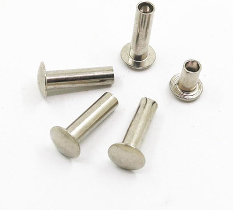 M2 Truss Half Hollow Rivet Oval Head Rivets GB873 Nickel Plated Iron - (Number of Pcs: M2 x14mm(50pcs))