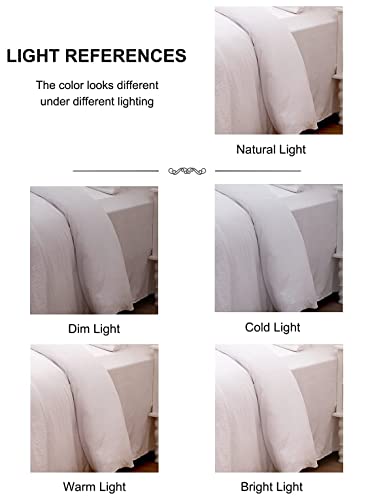 Semech Duvet Cover Queen Size White Microfiber Comforter Cover Set 5 Piece With Eye Mask And Zipper, 2 Brushed Pillow Shams And 2 Satin Pillowcases - 90X90 Inches #TOP6