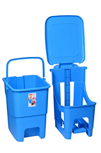 Image of Aristo Biomedical Waste Plastic dustbin with Pedal Blue,25 LTR