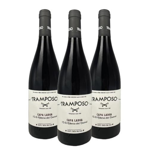 El Tramposo Capa Larga Tinto – D.O. Ribera del Duero – 100% Tempranillo – Crianza 4 meses en barrica – Disponible en 3 o 6 botellas (Pack 3 botellas (75 cl))