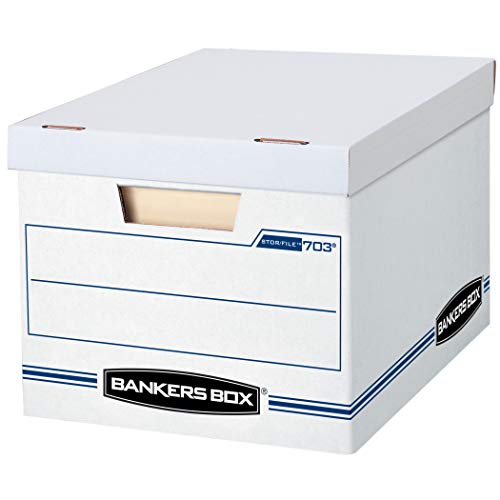 Bankers Box Stor/File Basic-Duty Storage Boxes, 6 Pack (70325),White/Blue by Bankers Box - Used condition - CA$26.31