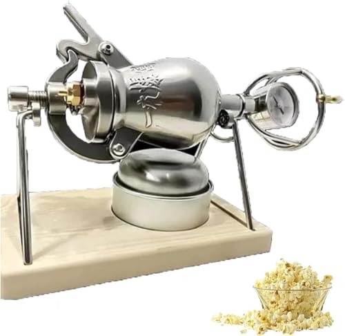 Máquina de Palomitas de maíz China Vintage, Manual, de Acero Inoxidable, para Calentar al Fuego, para Fiestas en casa (330 ml)