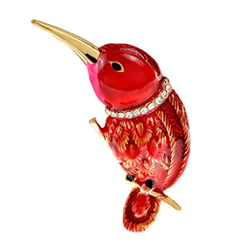 Broches d'oiseau en émail et strass pour femmes : accessoires élégants pour robes