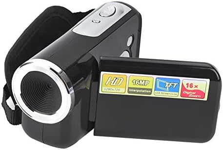 Toy Camcorder Video Camera, 16X HD Digital Video Camera with 2 inch LCD Sceen, Support 32GB Memory Card, Kids Camcorder Gift for Boys Girls (black)
