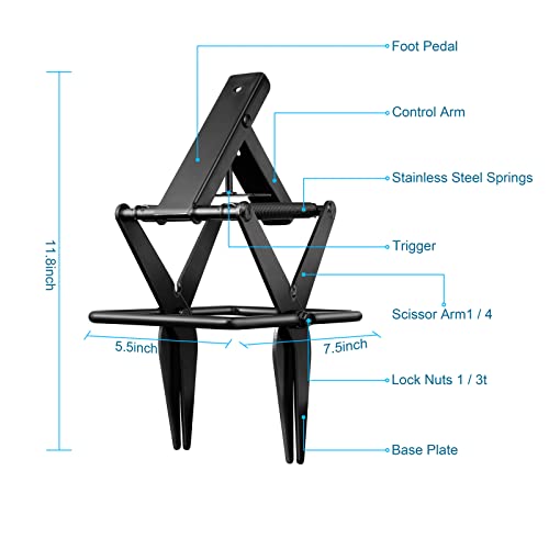 2 Pack Mole Trap, Mole Traps That Kill Best,Mole Killer Easy To Set, Mole Traps For Lawns,Mole Traps Scissor Metal Gopher Trap Large (Black) #TOP5