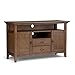 SIMPLIHOME Redmond SOLID WOOD 54 inch Wide Transitional TV Media Stand in Rustic Natural Aged Brown For TVs up to 60 inches for the Living Room and Entertainment Center