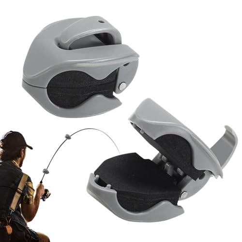 Vhjlfig Clip De Soporte para Portacañas De | 2 Piezas Soporte Antideslizante para Utensilios y Herramientas - Portacañas Multifuncional,para Aficionados Hombres Mujeres Familia Exterior Playa Hogar