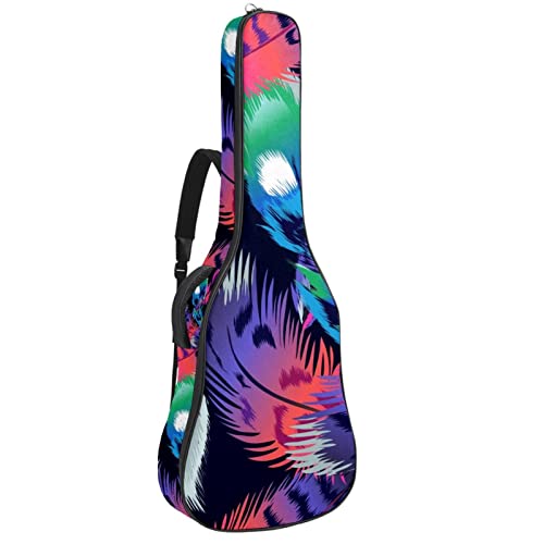 Sac à dos guitare acoustique imperméable motif dinosaures et organiseur de sac 42.9 in