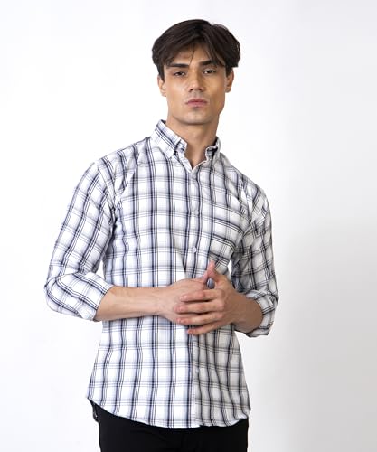 Image of TrapNation Men's Checkered Regular Fit Shirt