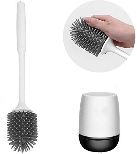 Brosse de toilette silicone à long manche TXXMM pour un nettoyage sans effort
