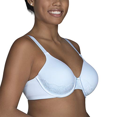 Image of Vanity Fair Women's Full Figure Beauty Back Smoothing Bra with Lace, 4-Way Stretch Fabric, Lightly Lined Cups up to DD