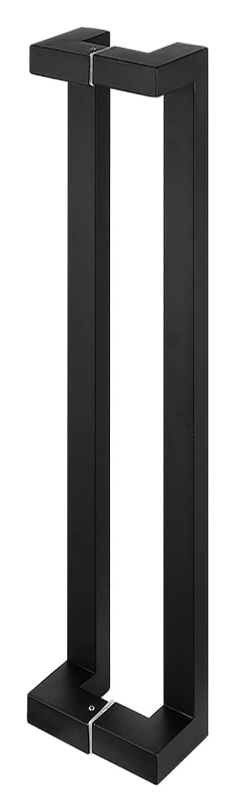 CWCQGH Push Pull Door Handle, Sliding Barn Door Handles, Push Pull Door Handles for Interior Exterior Doors Bathroom, Contemporary Commercial Stainless Steel,Matt Black-150cm(59in)