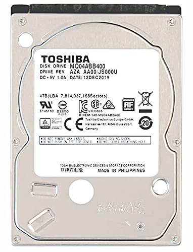 【整備済み品】 東芝 2.5inch 4TB 内蔵ハードディスク HDD 6Gbit/s 128MiB 15mm厚...