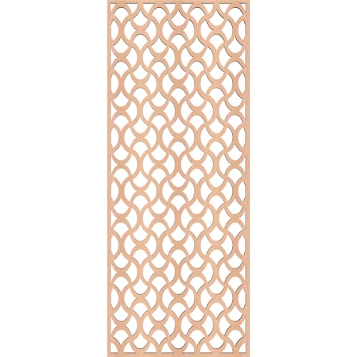 Image of Resort Decorative Pierced Fretwork Wood Wall Panels, 9 3 /8 inchW x 24 3 /8 inchH x 1 /4 inchT, Alder