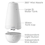 Pure Enrichment PureSpa XL 3-in-1 Cool Mist Humidifier, Essential Oil Diffuser & Mood Light - 2L Tank Provides Powerful Mist Coverage up to 350 sq ft in Bedroom, Office & Large Rooms - Image 5