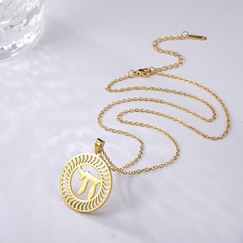 EUEAVAN Jewish Chai Necklace Hebrew Letter Pendant Circle Life Image Traditional Jewish Chai Token Jewish Identify Spiritual Impressed Jewellery Girls - Image 6