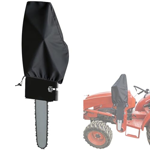 Chainsaw Rack Cover Water-Resistant Dustproof Sunproof Fits UTV ATV Tractor Pickup and Truck Chainsaw Racks Includes Drawstring Buckle & Straps (26 H x 17 D)