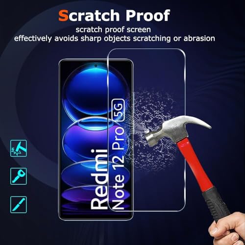 Image of STP FEEL Premium Tempered Glass Screen Protector Compatible For Realme Narzo 70 Pro 5G /Redmi Note 12 Pro 5G /Redmi Note 12 Pro+ Plus 5G Cellphone(6.67In,Pack Of 1)|Edge To Edge Full Protection.