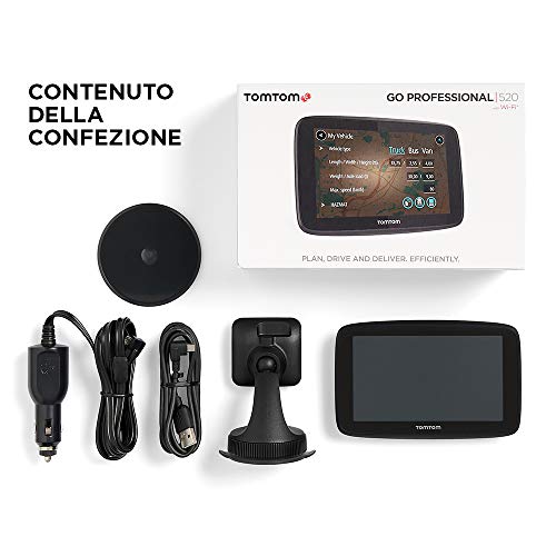 TomTom GO Professional 520 Navigatore Satellitare per Camion, Autobus, Furgone, Navigazione Professionale per Veicoli di Grandi Dimensioni, Connessione tramite Smartphone, Nero, 5