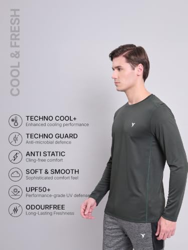Image of TECHNOSPORT Men's Slim Fit T-Shirt - (MTOR17) Pack of 1