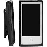 i2 Gear Case for iPod Nano 7, 8 - iPod Nano 7th 8th Generation Plastic Cover Shell Case with Belt Clip - (Black, Thin 7G 8G)