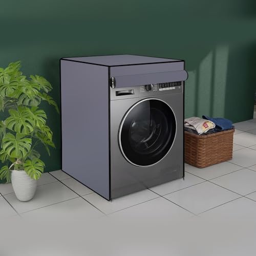 Image of The Furnishing Tree Washing Machine Cover Grey Compatible for Bosch 7.5 Kg Fully-Automatic Front Loading WAJ2846DIN - D x W x H : ( 66x61x88.9 CM )