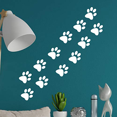 Autocollant mural en vinyle avec patte de chat pour voiture, fenêtre, cuisine, sac en papier, impression noire, motif empreinte d'animal de compagnie, sacs, rouleaux, décoration de la maison Cover